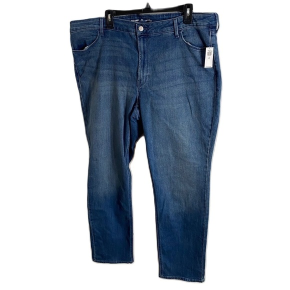 Old Navy High Rise Wow Straight Jeans 22 Long NEW Denim Women’s - Picture 1 of 7